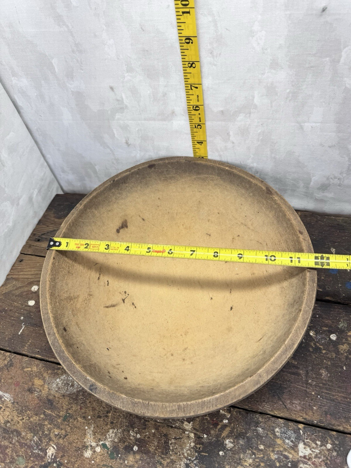 Antique Early Wooden Dough Bowl #S-1532