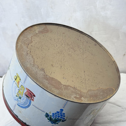 Vintage Rustic Kitchen Cake Canister Tin