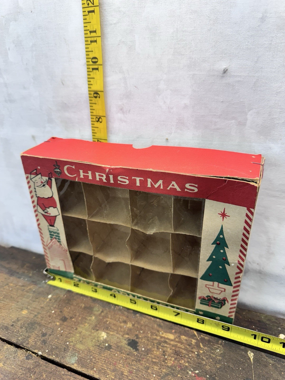 Antique Christmas Tree Ornament Empty Box #1406