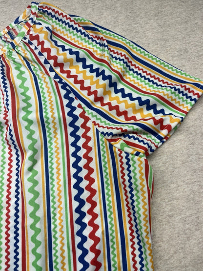 1970s Women’s Crazy Stripe S Sleeve Knit Shirt