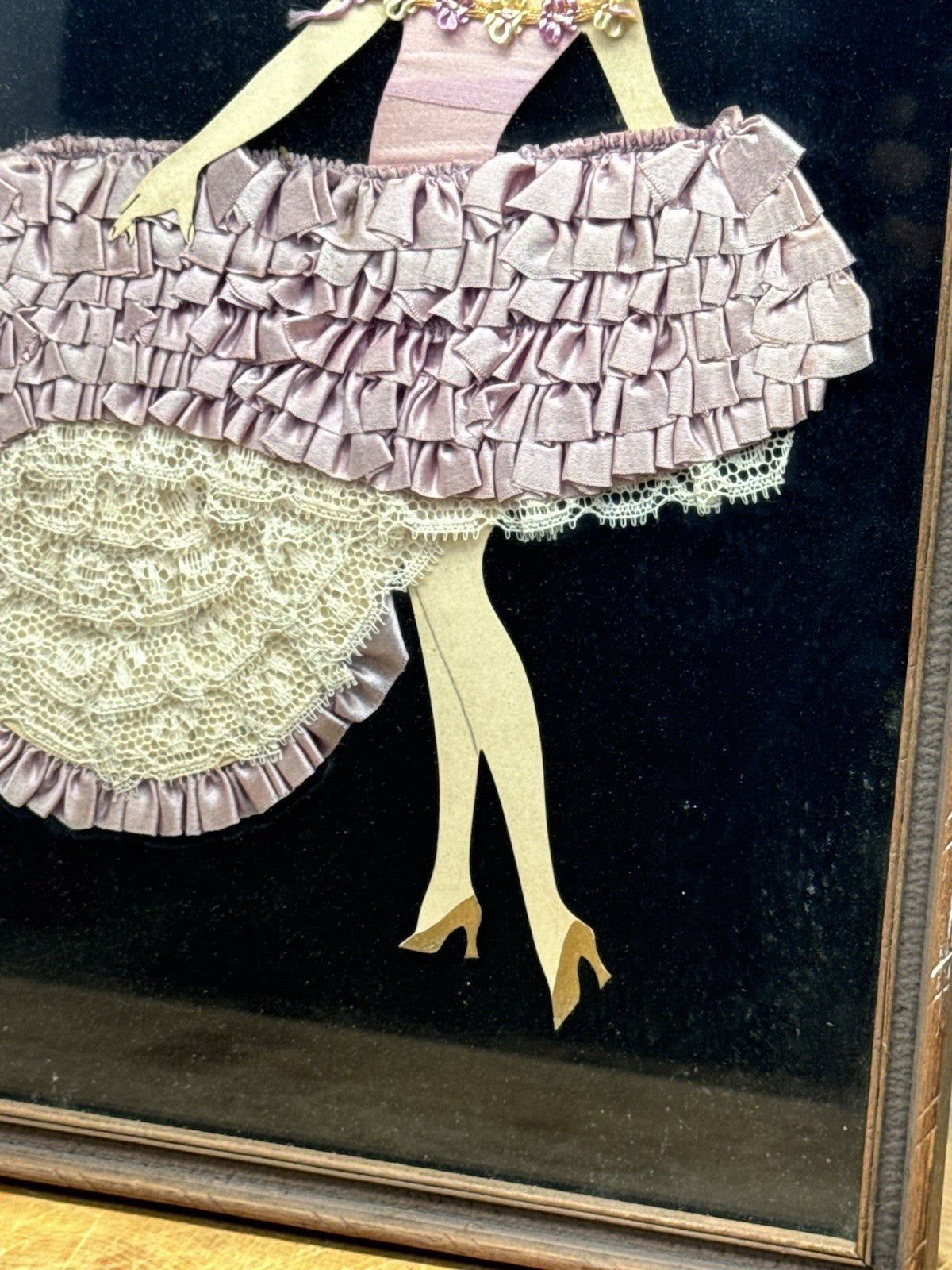 Vintage Ribbon Paper Doll Art  #1170