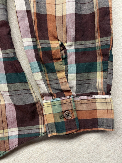 1970s Women’s Plaid L Sleeve Cotton Shirt