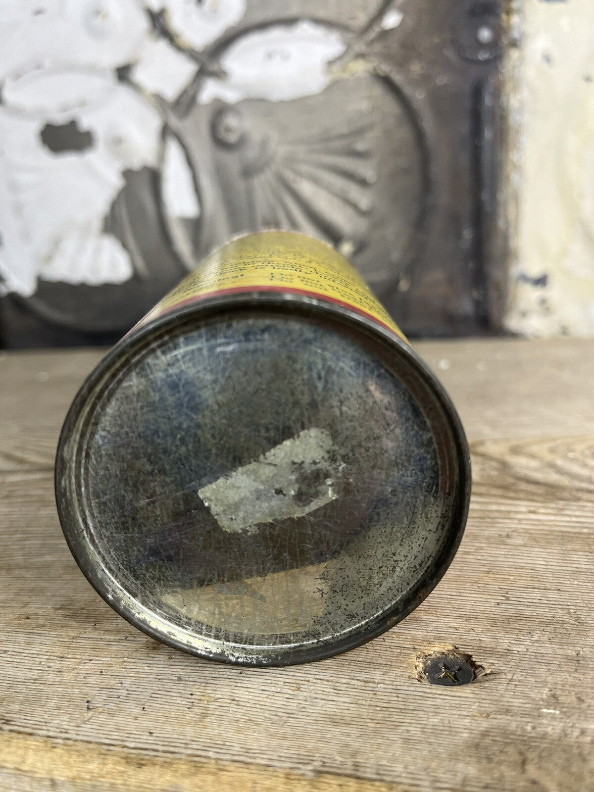 Vintage Collectible Watkins Composite Tin 4 1/2”h, 2 1/2” W