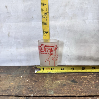 Just Plain Drunk Hazel Atlas Drinking Shot Glass Vintage