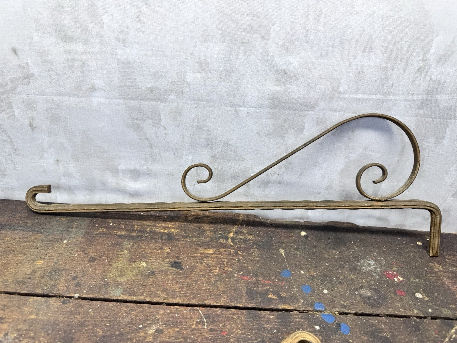 Vintage Pair Curtain Rods With Brackets #1014