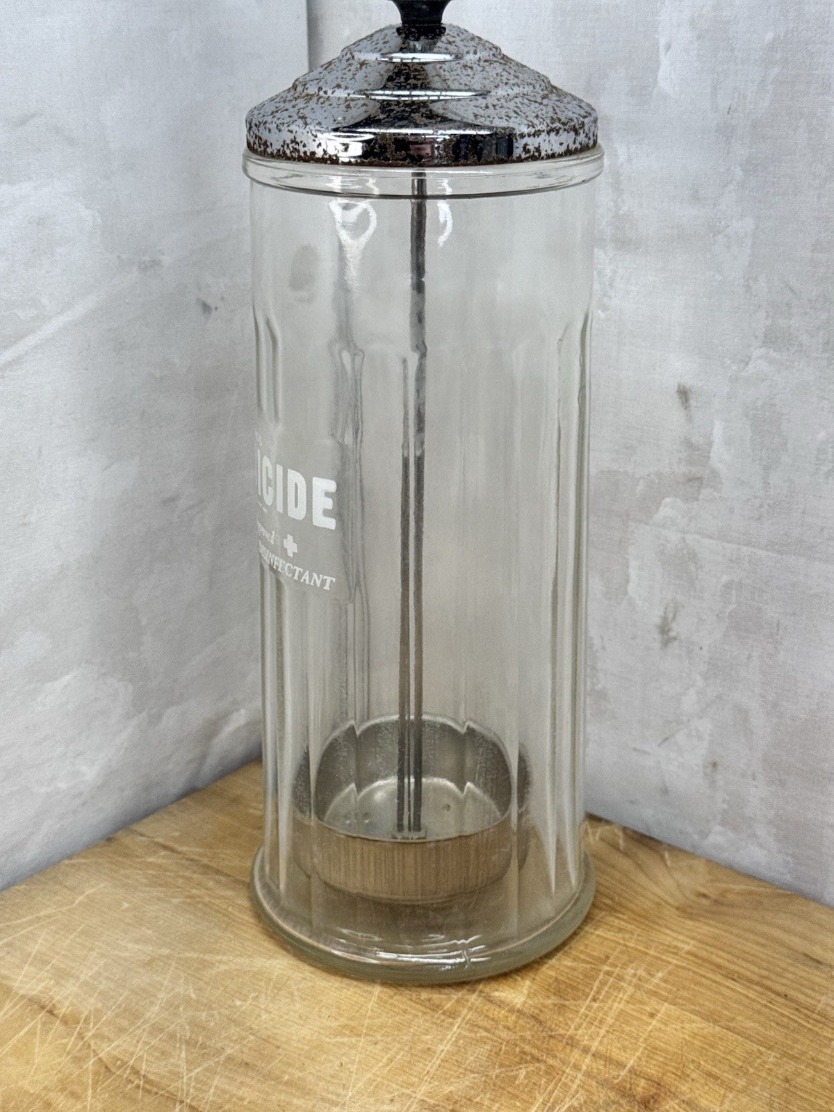 barbicide disinfectant jar vintage #1192