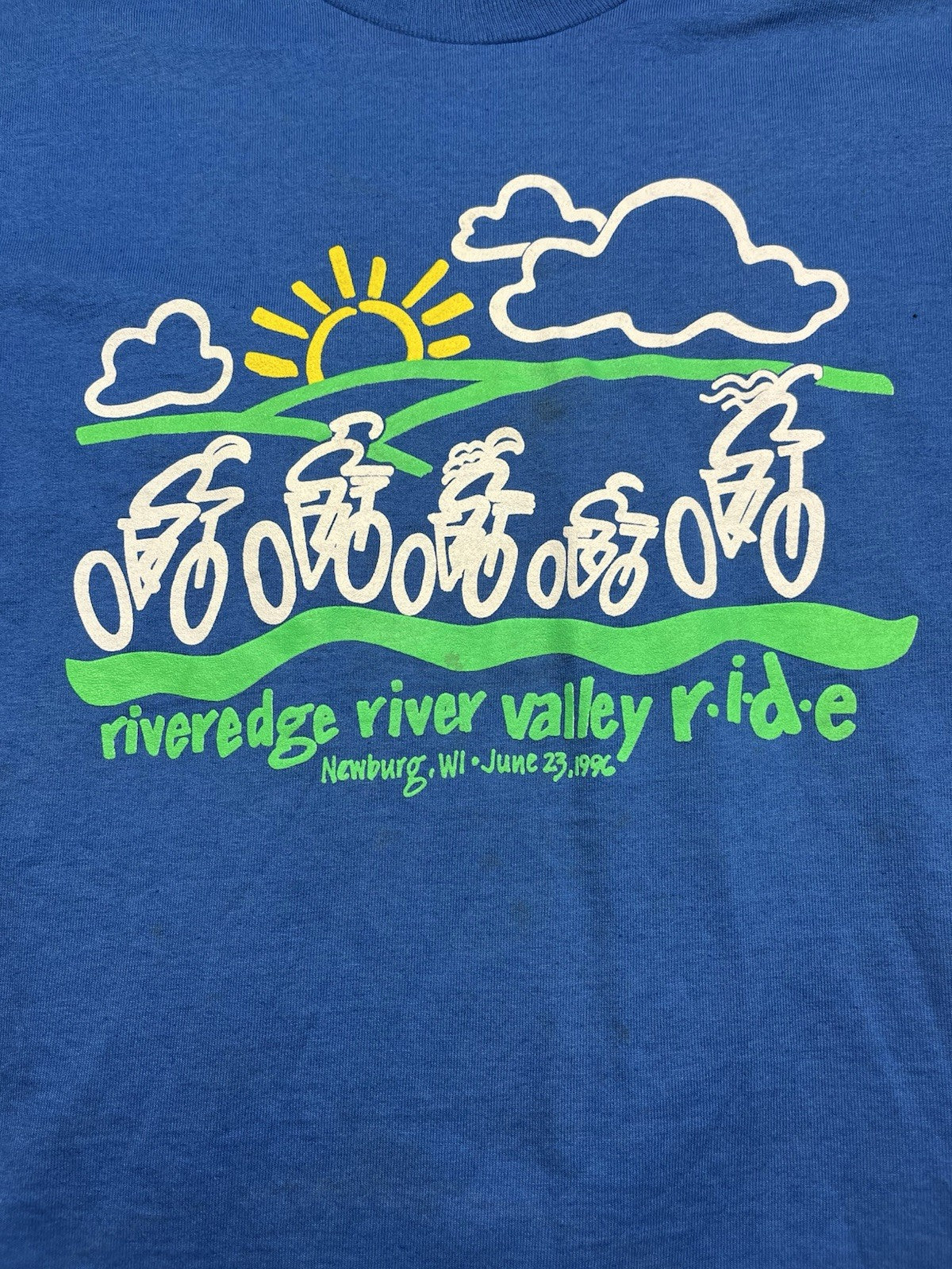 1990s Youth Blue Knit Tshirt
