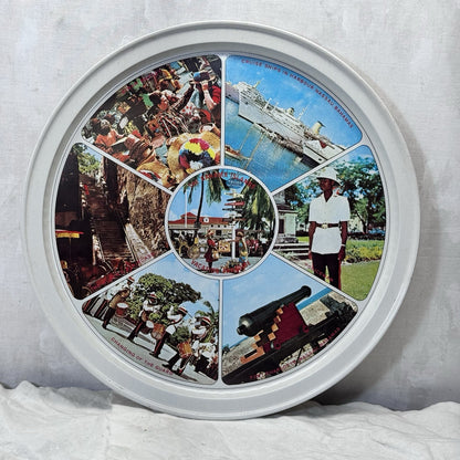 Bahama Islands Vacation Paradise Metal Tray Souvenir Vintage