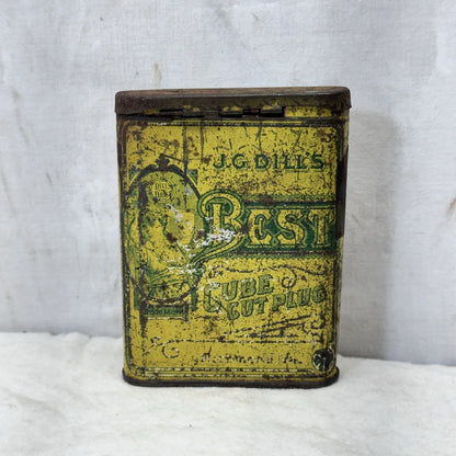 J.G Dills Best Cube Cut Club Tin Vintage
