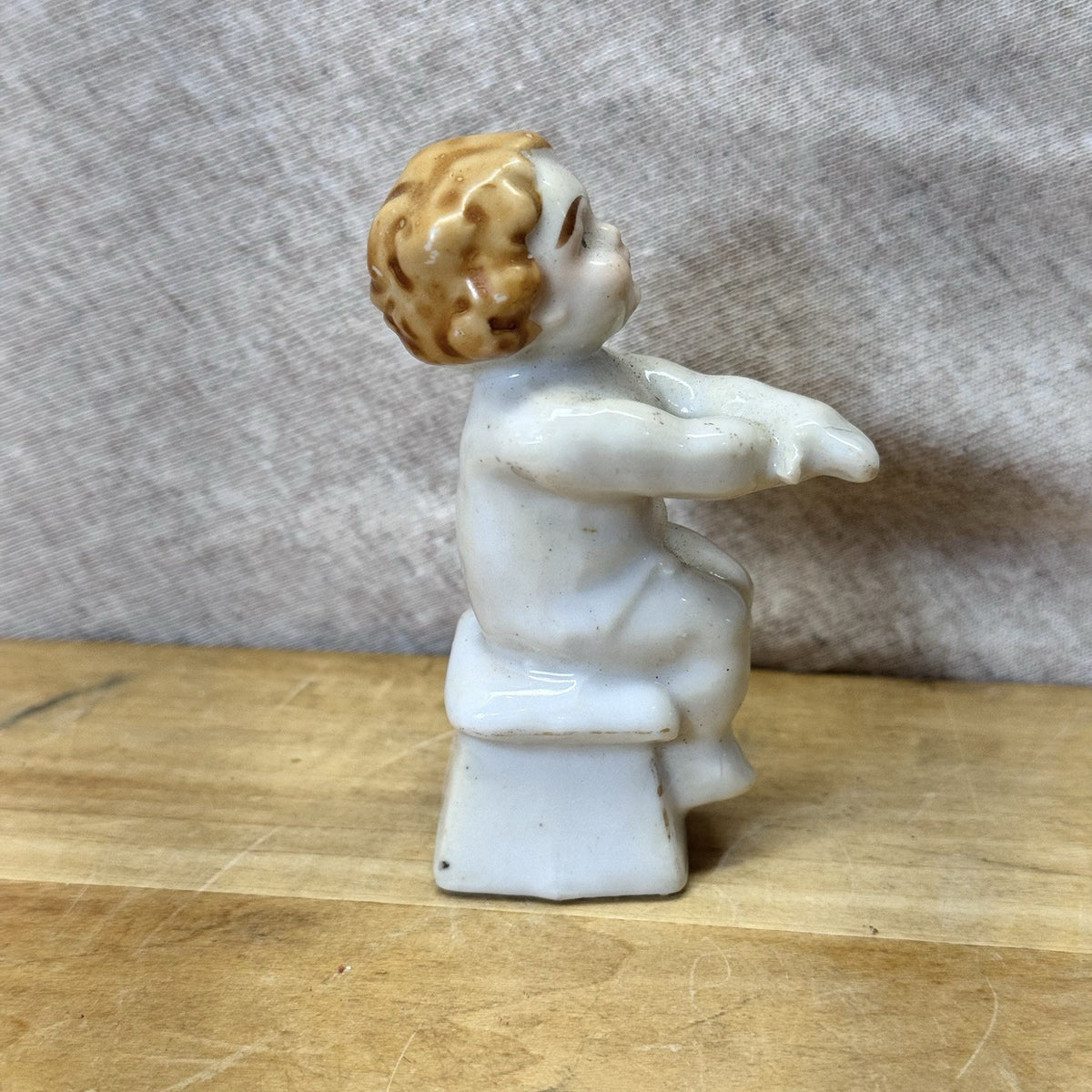 Ceramic Boy Figurine Vintage Japan