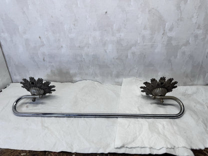 Ornate Metal Towel Bar Vintage