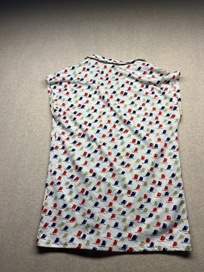 1970s Women’s Sleeveless Print Knit Top