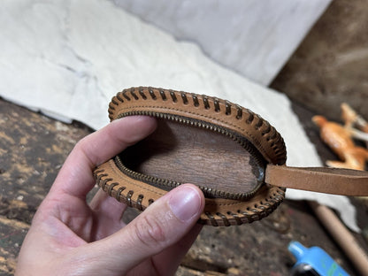 Leather Small Coin Purse Vintage #S-1821
