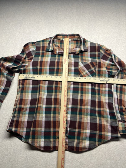 1970s Women’s Plaid L Sleeve Cotton Shirt