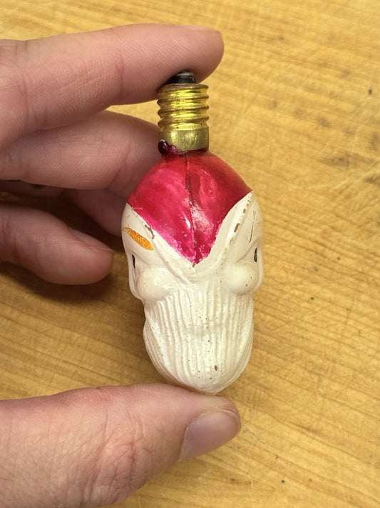 Vtg Santa Head Christmas Bulb #1333