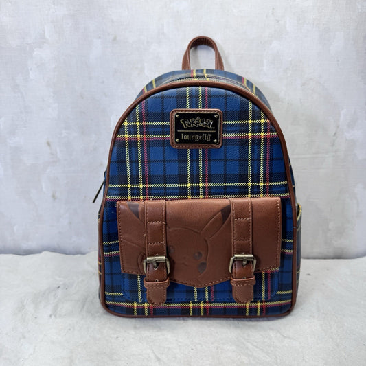 Loungefly Pikachu Plaid Backpack New With Tags 