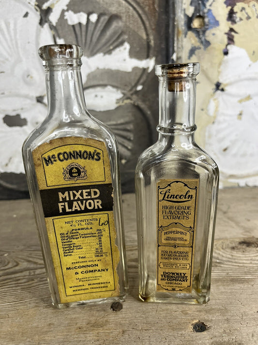 Antique Vintage Mc Connon & Lincoln Bottles,collectible, Home Decor 