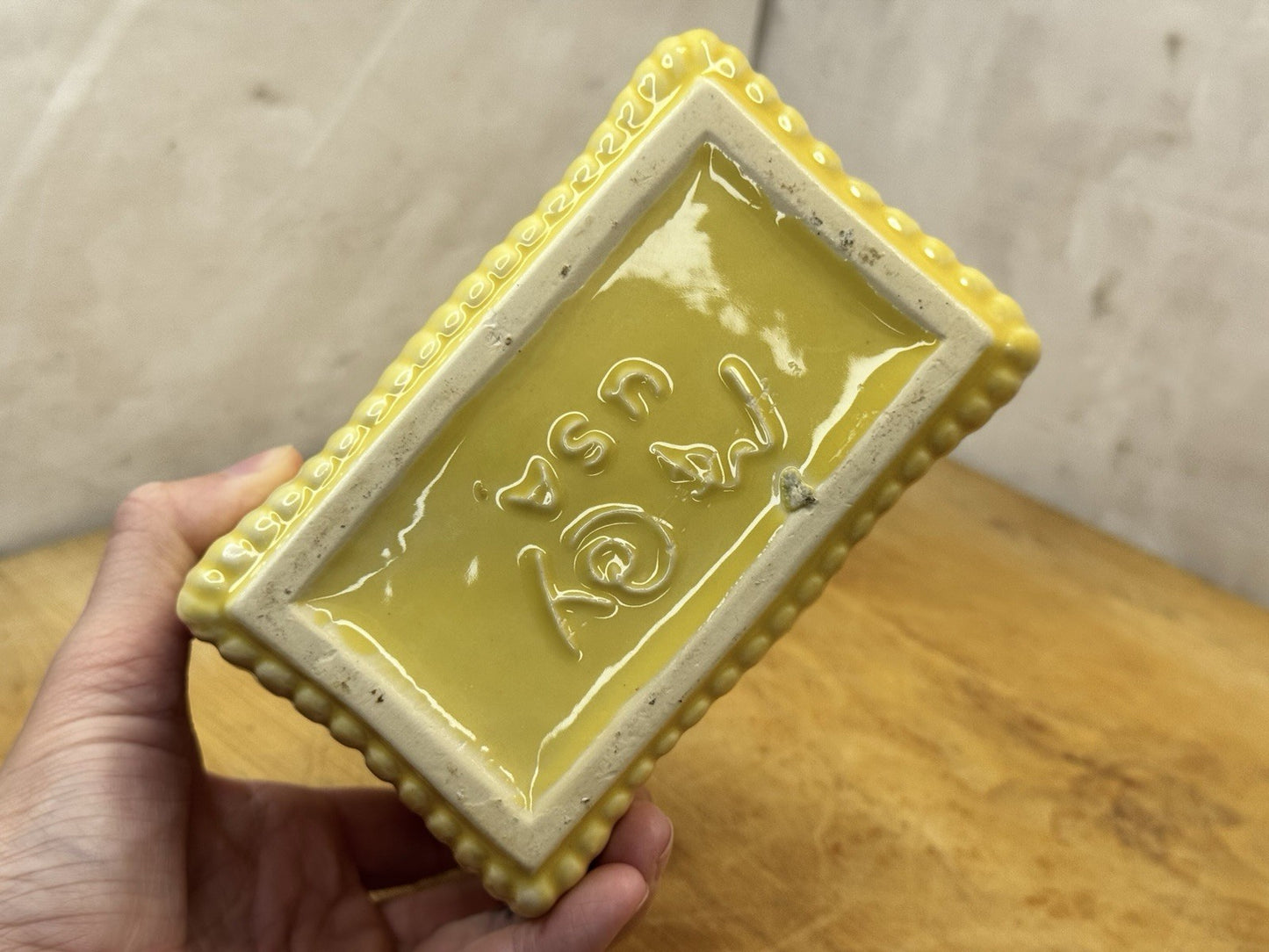 Yellow McCoy Rectangular Planter  #1189