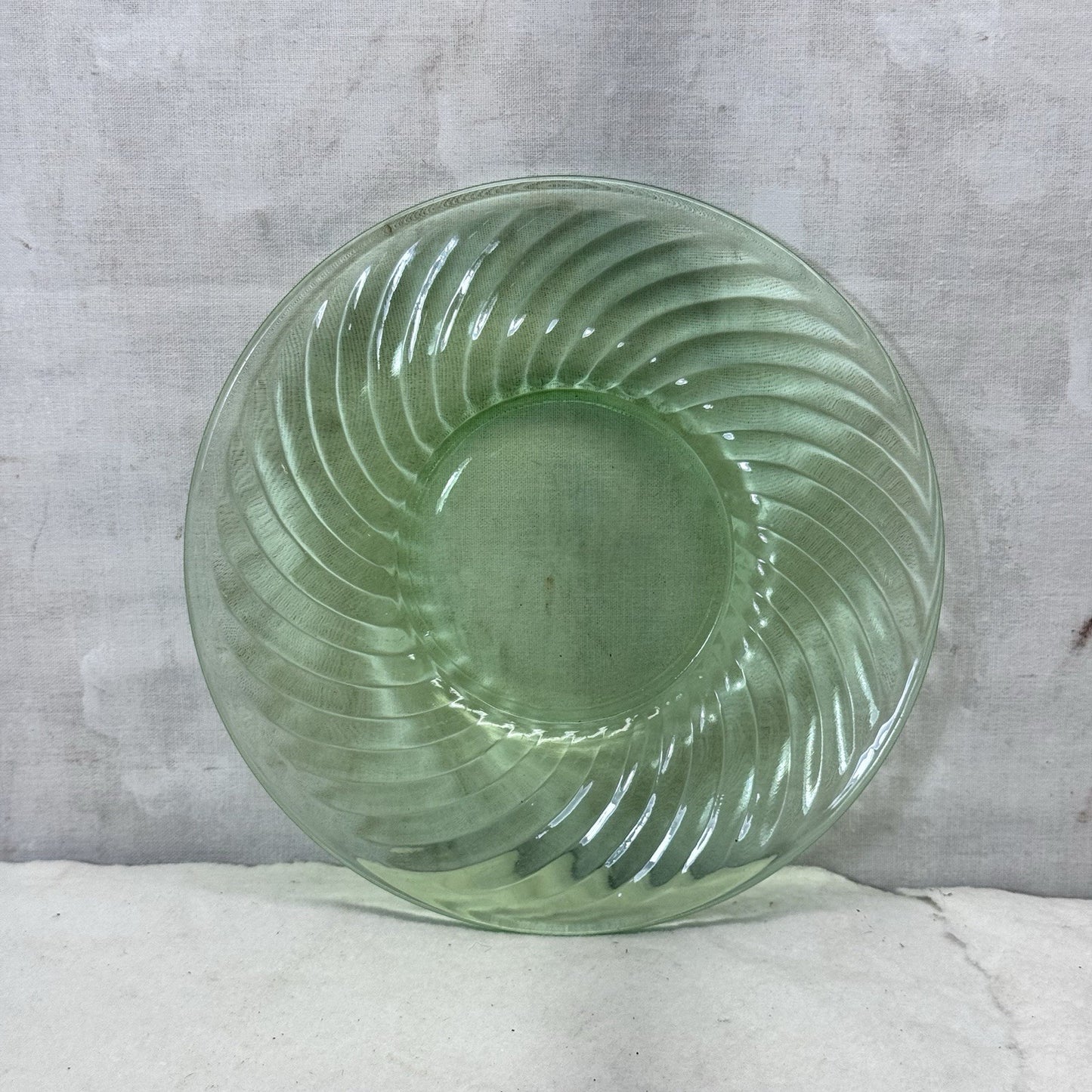 Depression Glass Spiral Small Plate Vintage
