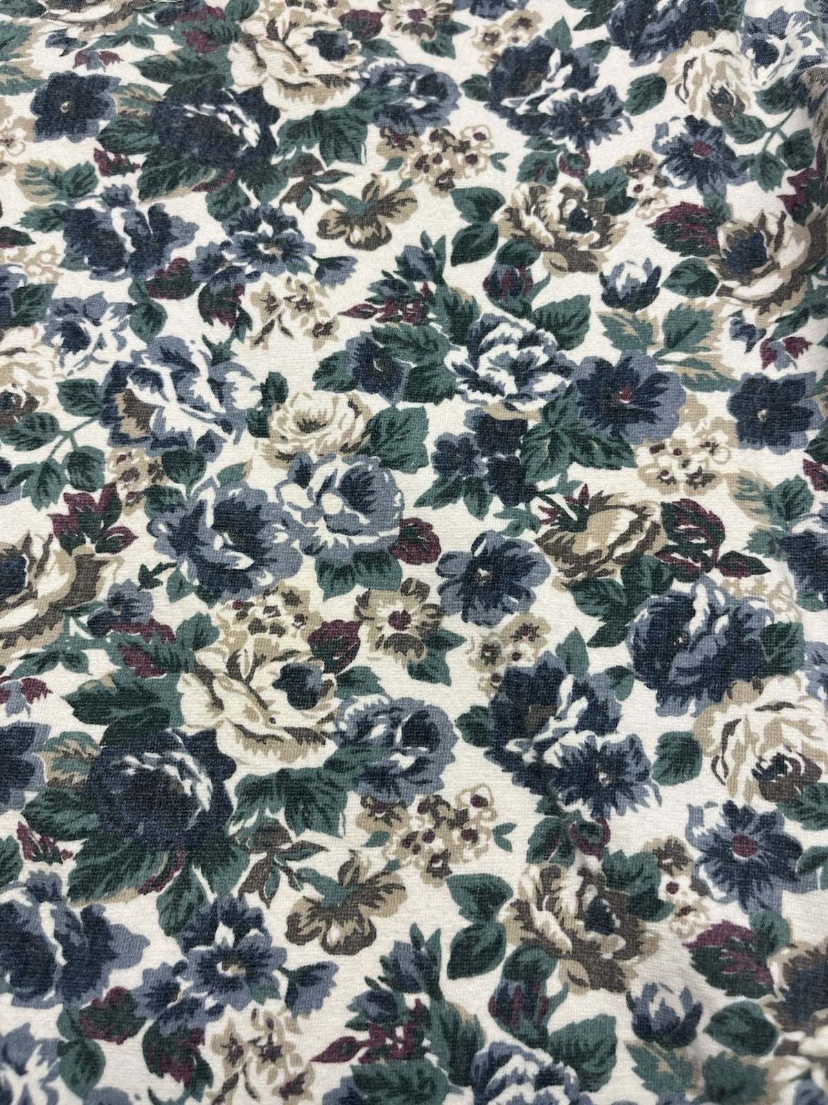 1980-90s Women’s Flowered L Sleeve Knit Body Suit