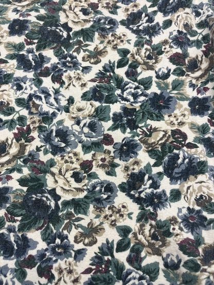 1980-90s Women’s Flowered L Sleeve Knit Body Suit
