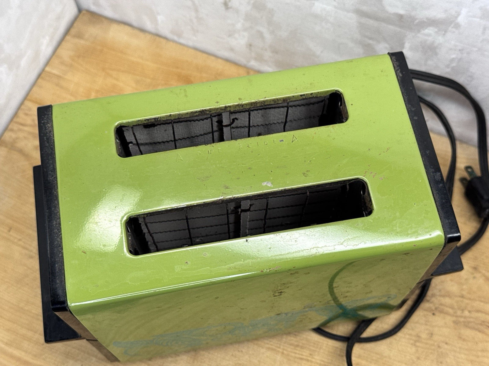 Vintage Green And Black Toaster Display Only #1145