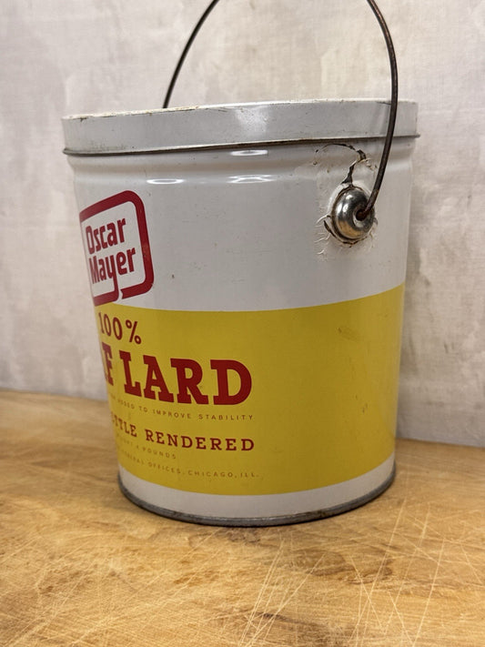 Oscar Mayer Leaf Lard Tin Vintage #1190