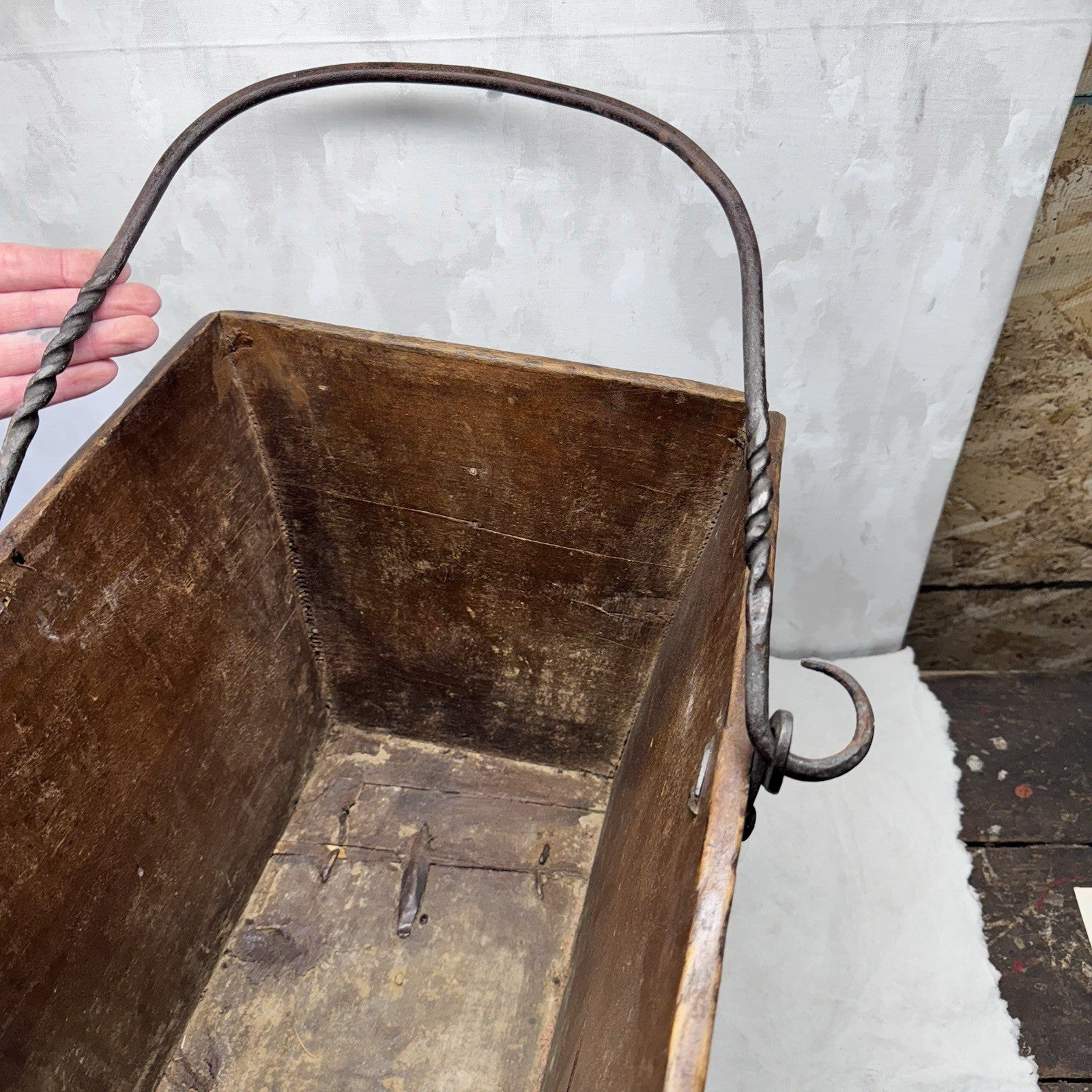 Cambria Grain Company Large Wooden Grain Measure Box Primitive 