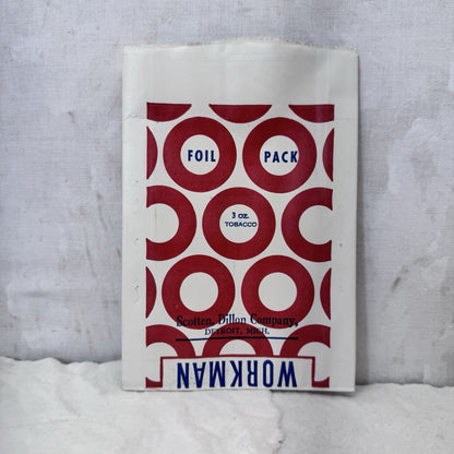 Union Workman Chewing Tobacco Foil Empty Bag Vintage 