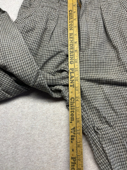 1990s Women’s Brown Plaid Cotton Pants