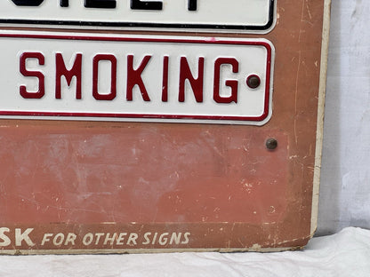 Salesman Metal Sign Display Cardboard Easel Back Vtg S-1781