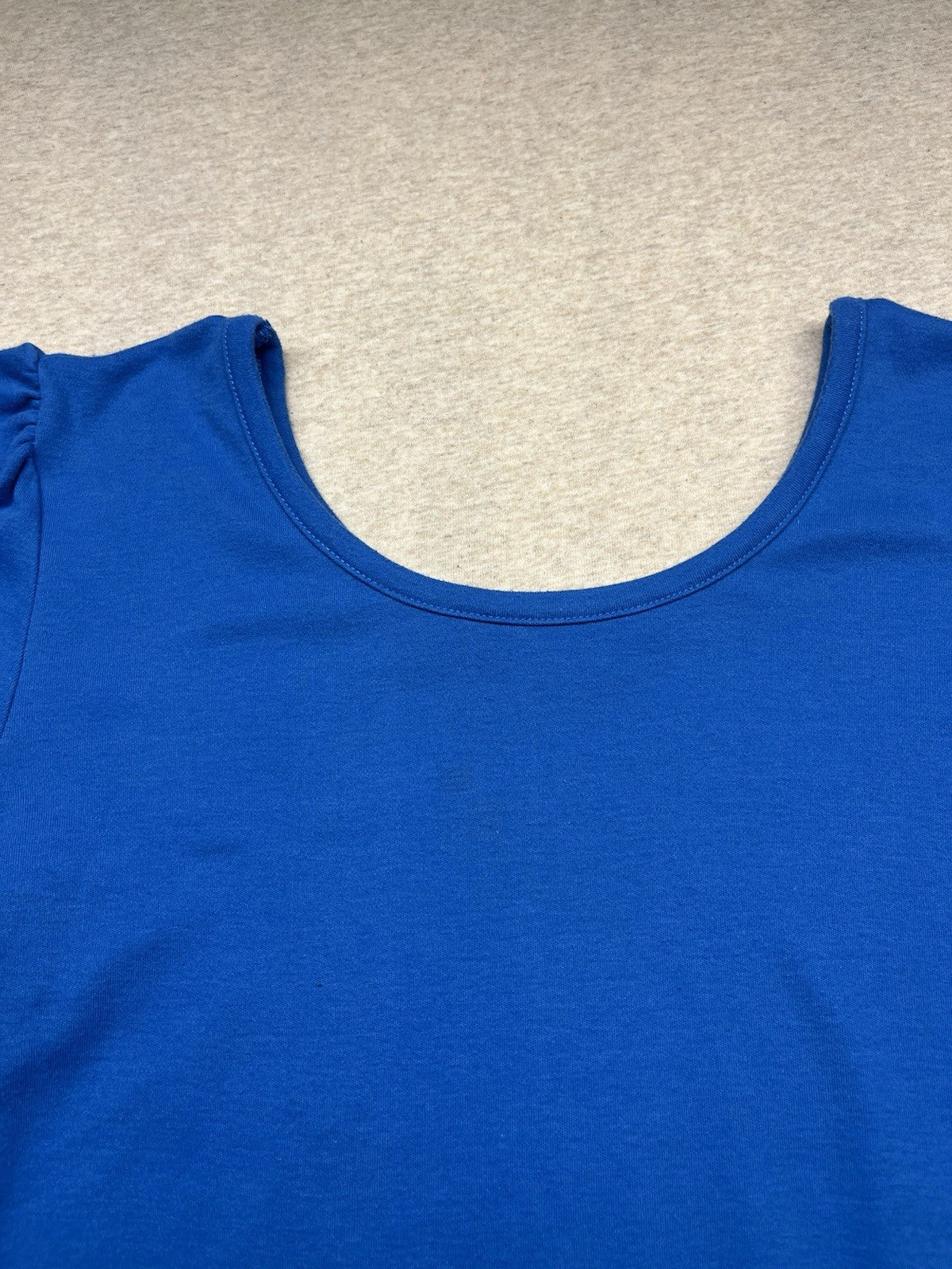 1970s Women’s Knit Blue 3/4 Sleeve Top