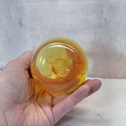 Amberina Glass Creamer Small Pitcher Vintage 