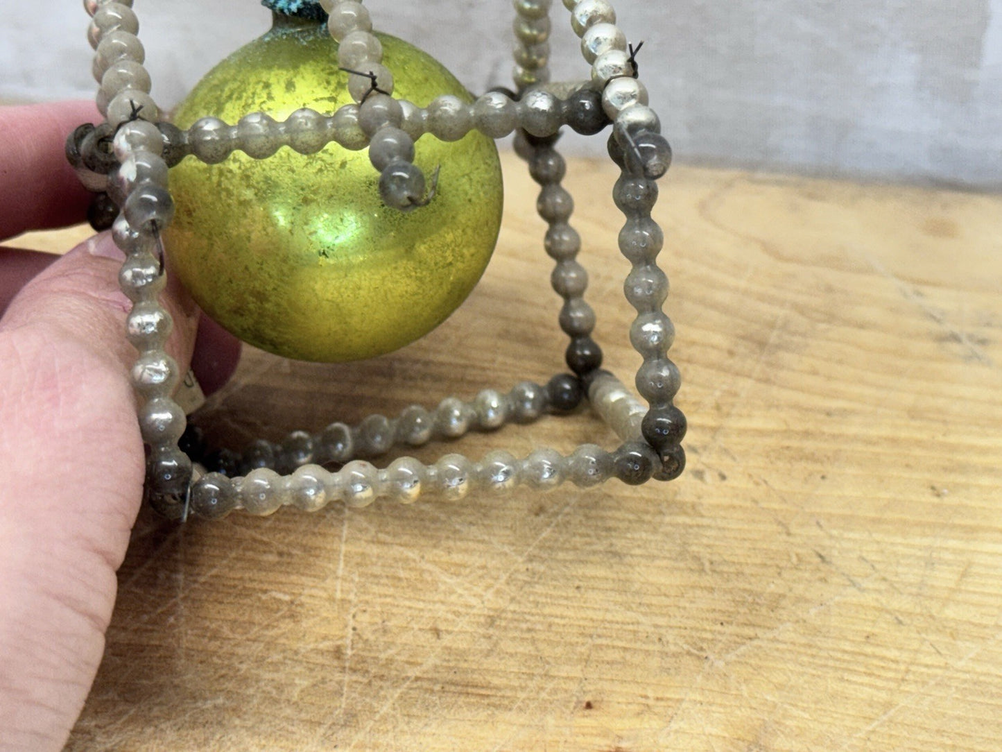 Occupied Japan Victorian House Glass Bead Ornament #1574