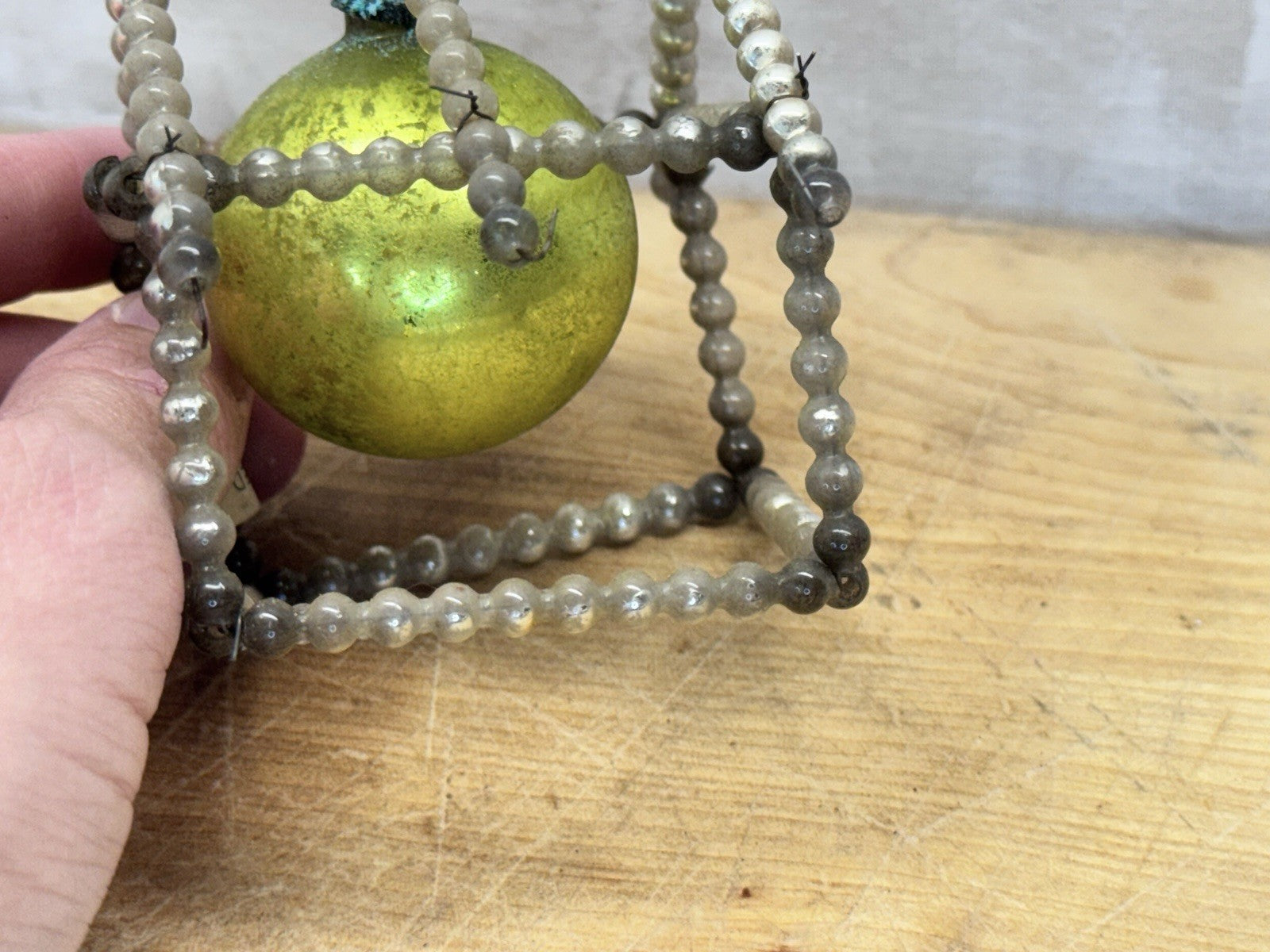 Occupied Japan Victorian House Glass Bead Ornament #1574