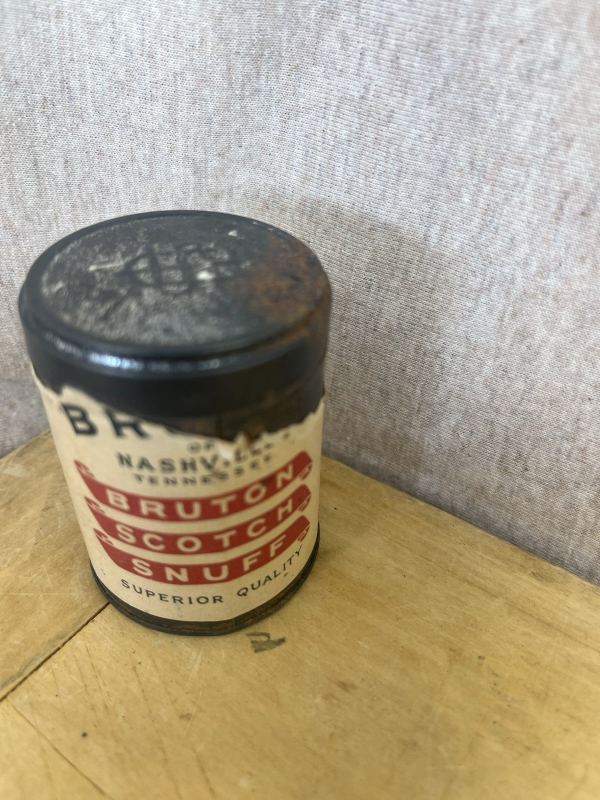 Bruton Scott Snuff Tobacco Empty Tin