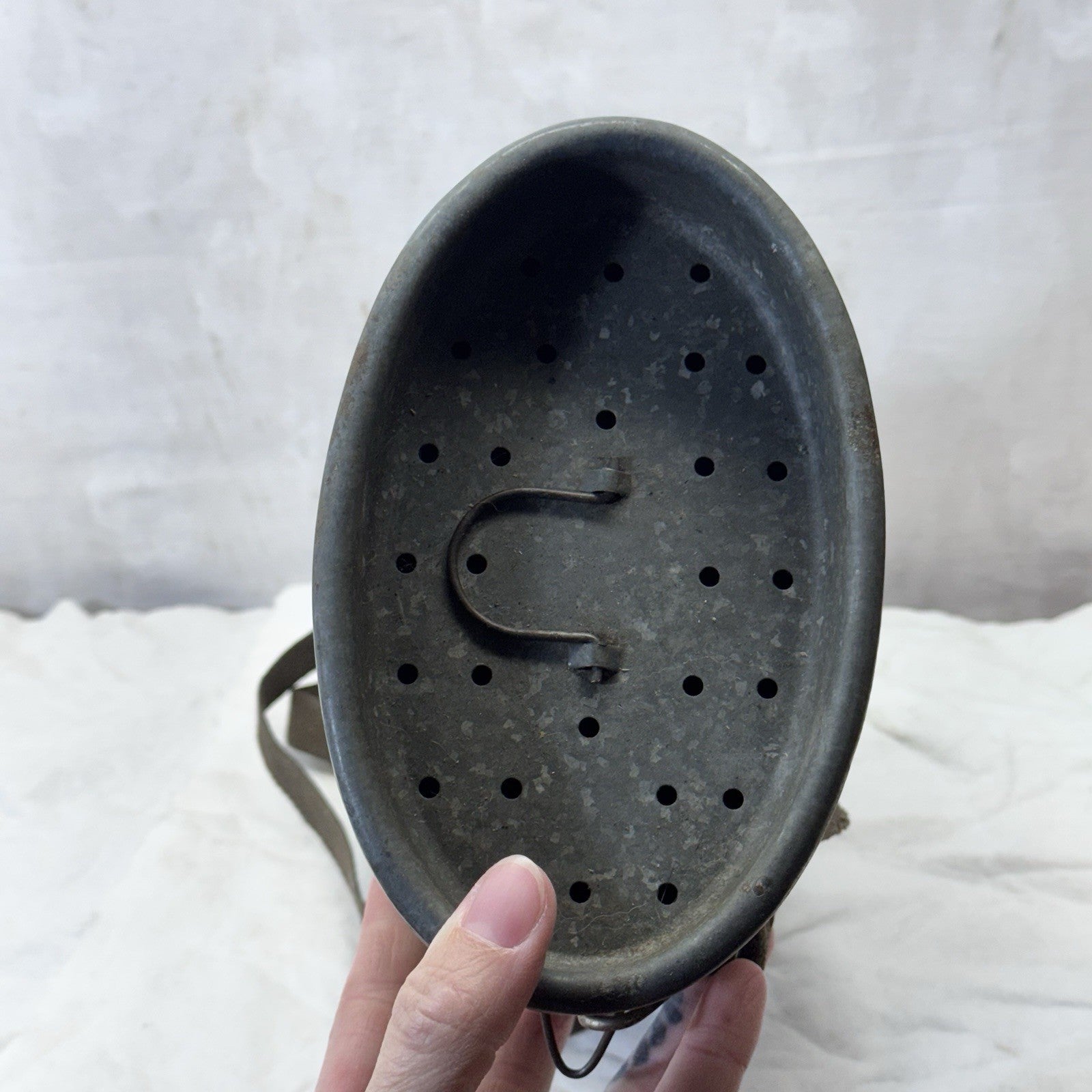 Vintage Small Strap Minnow Bucket Metal