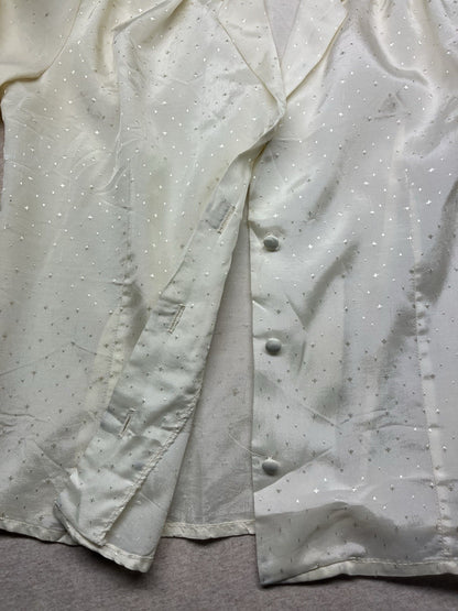 1970s, 80s Women’s Cream L Sleeve Cotton Top
