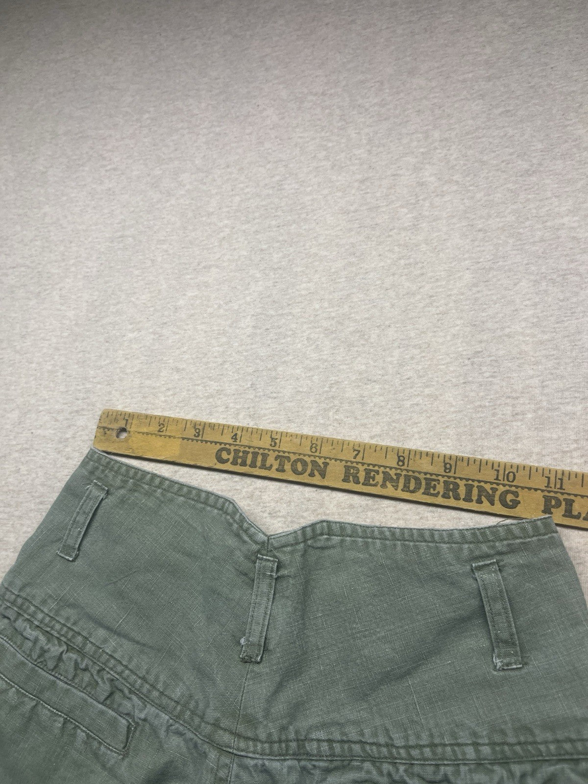 1980s Womens High Waisted Green Cotton Pants