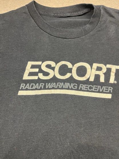 1980s Unisex Black Knit Escort Tshirt