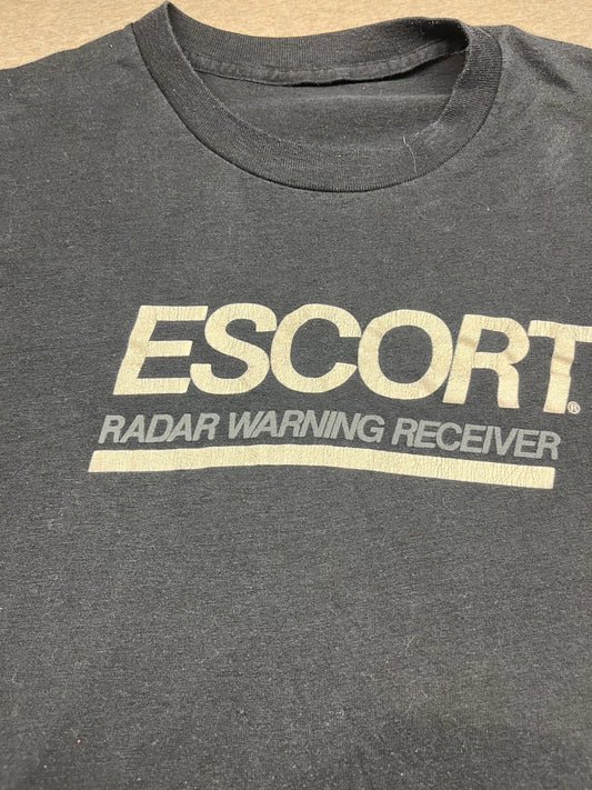 1980s Unisex Black Knit Escort Tshirt