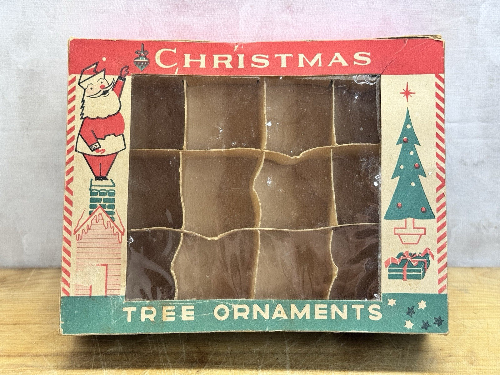 Antique Christmas Tree Ornament Empty Box #1406