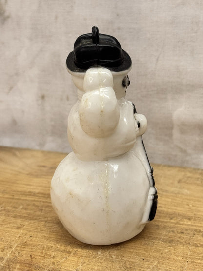Vtg Christmas 1940s Rosen Rosbro Plastic Snowman Ornament #1535