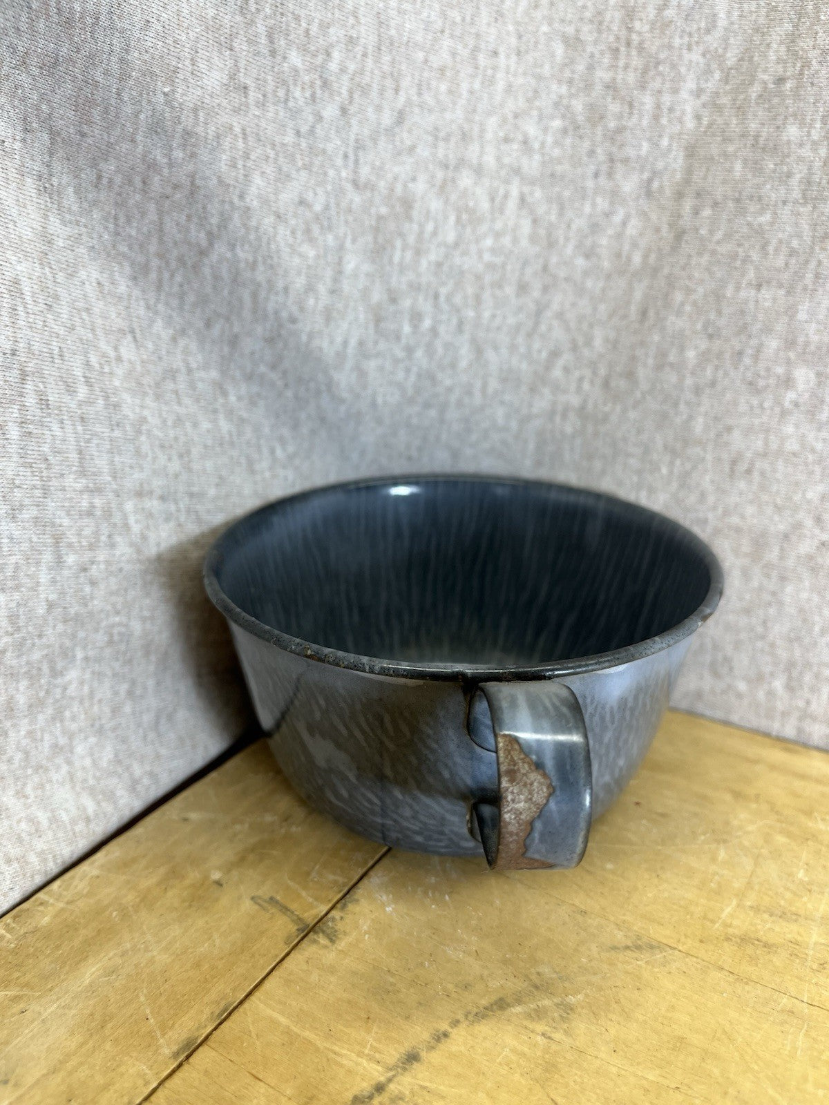 Enamel Grey Coffee Cup