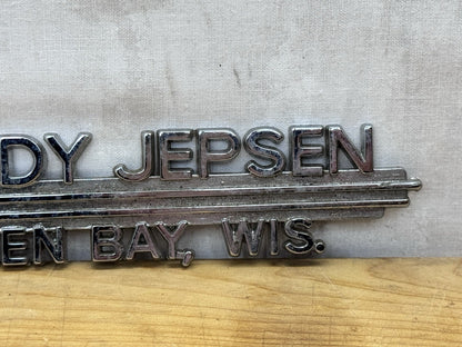 Woody Jepsen Green Bay Wisconsin Car Emblem Vintage #1257