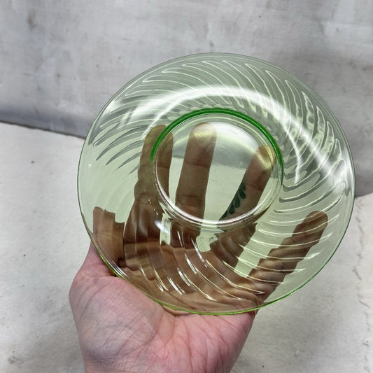 Depression Glass Spiral Small Plate Vintage