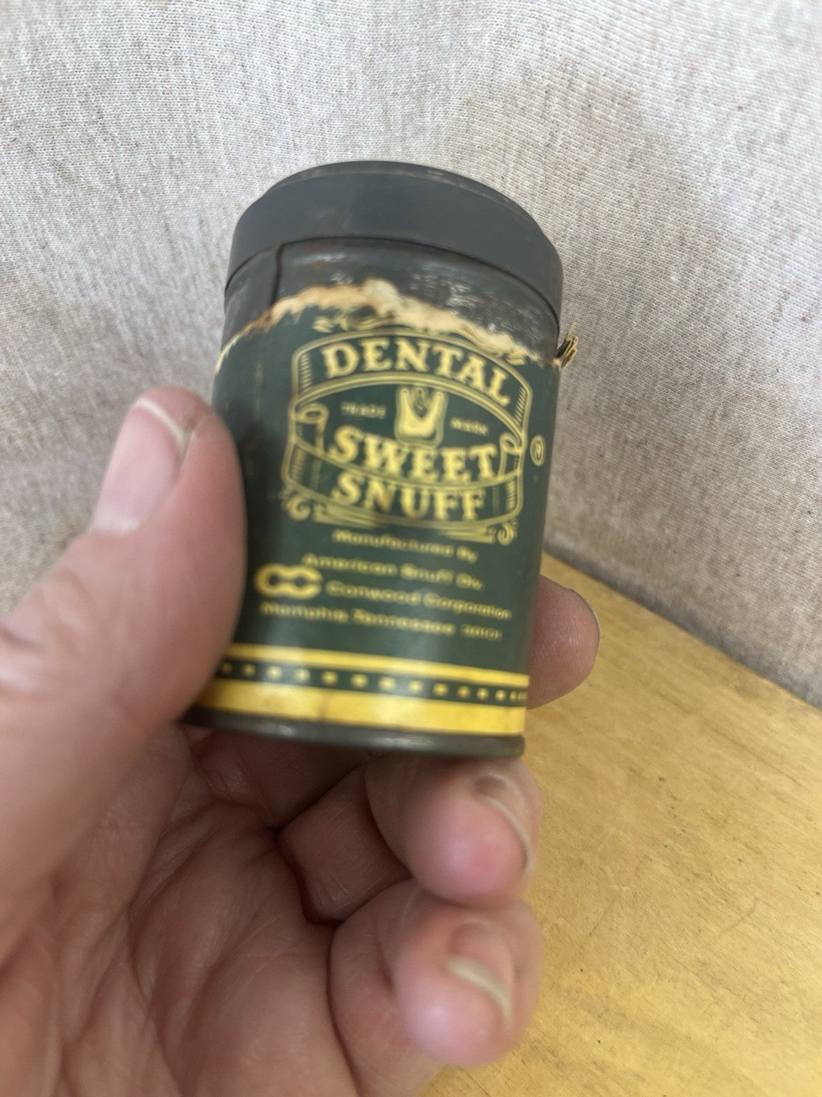 Dental Sweet Snuff Tobacco Empty Tin