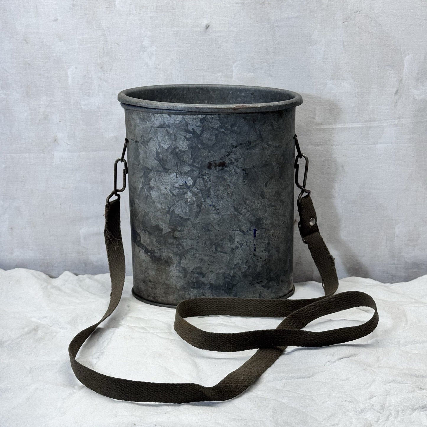 Vintage Small Strap Minnow Bucket Metal