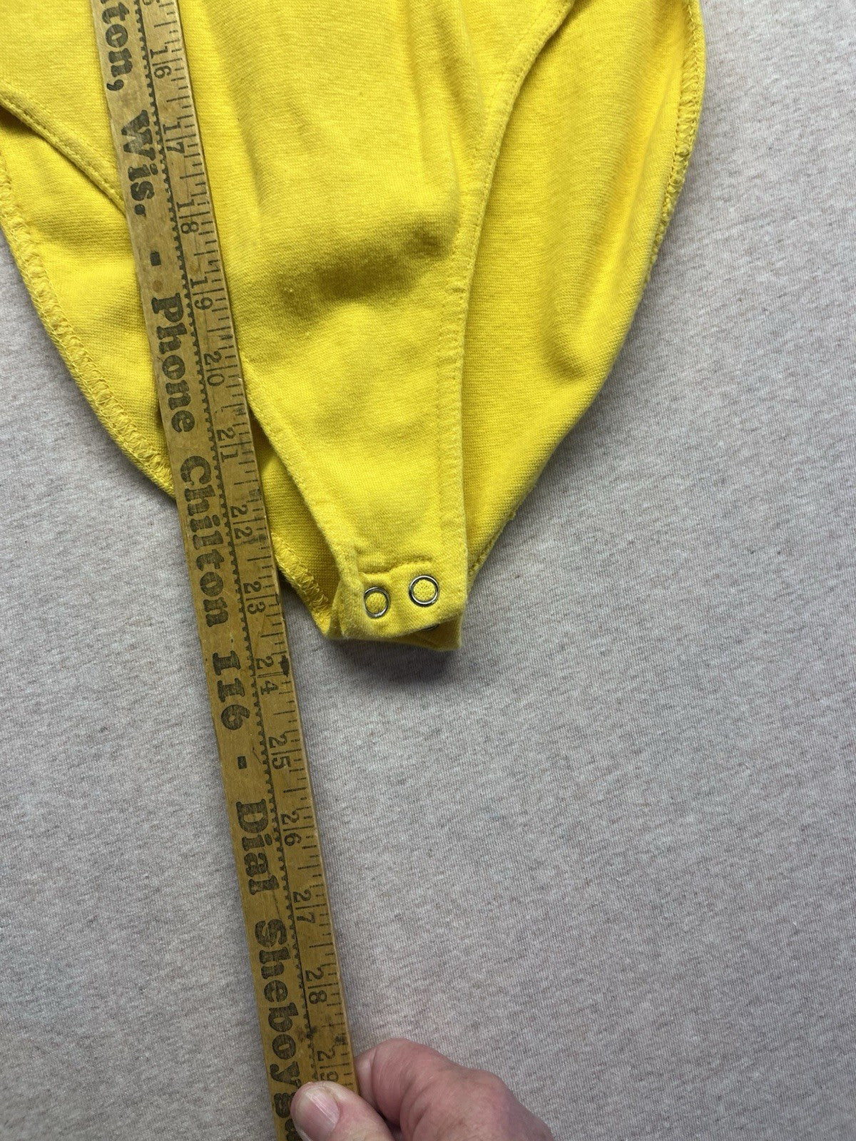 1990s Women’s Yellow Sleeveless W/hood Knit Body Suit 
