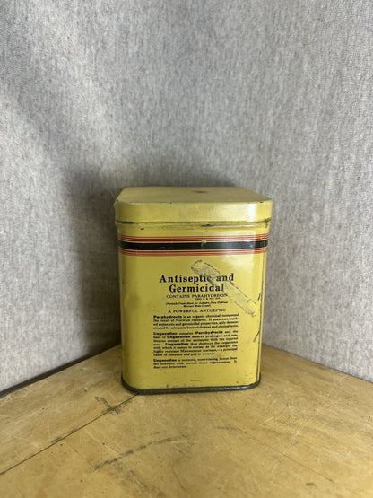 Ungentine Anesthetic Vintage Empty Tin
